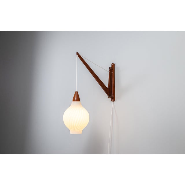 Mid-Century Danish Suspended Wall Lamp, 1960s For Sale - Image 6 of 12