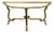 Vintage Italian Hollywood Regency Brass Base Glass Top Console Sofa Hall Table For Sale