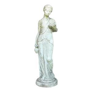 Vintage Regency Patinated Cast Cement Water Carrier