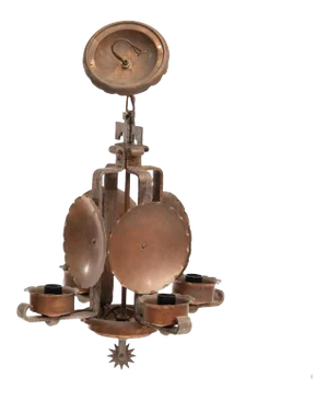 Vintage w.r. Dallas Copper Four Light Chandelier