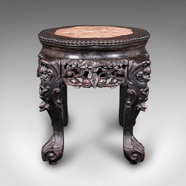 Antique Lamp Table, English, Ebonised, Occasional Stool, Wine Stand, Victorian For Sale - Image 4 of 10