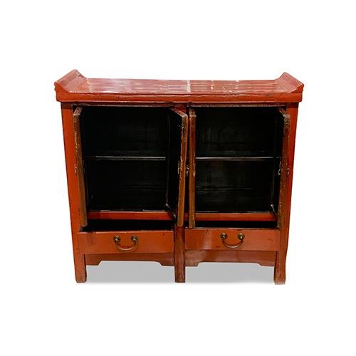 Chinese 1960s Double Doors Wing Cabinet For Sale - Image 3 of 5