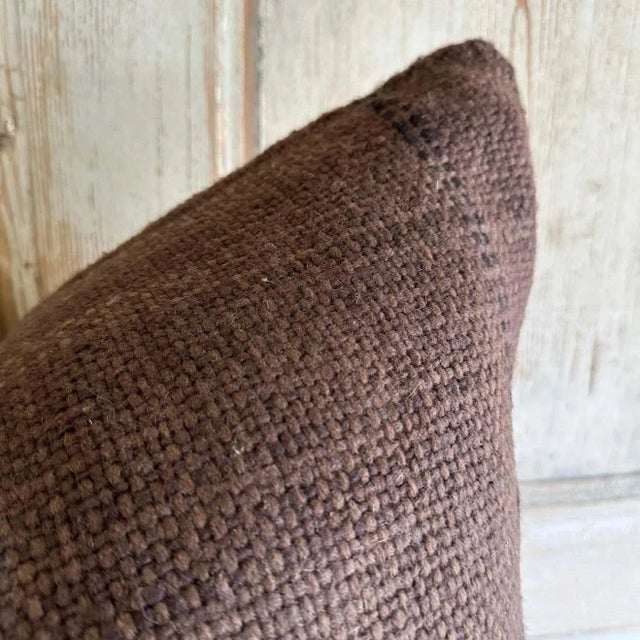 Not Yet Made - Made To Order Custom Handmade Wool Pillow With Stripes Includes Down Feather Insert For Sale - Image 5 of 7