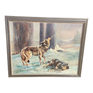 Wolves Snow Scene