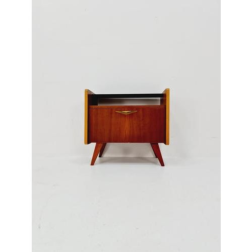Wood Mid-Century German Beech Nightstands / Bedside Tables from Wk Möbel, 1960s For Sale - Image 7 of 8