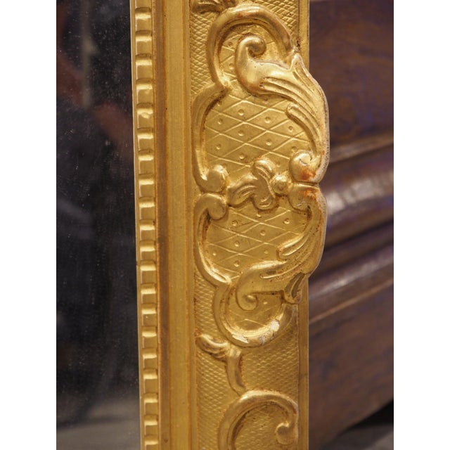 18th Century French Giltwood Mirror Aux Dauphins From Provence, Overall H-30 1/2 For Sale - Image 9 of 18