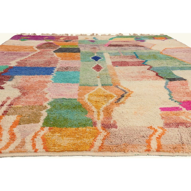 Tribal Contemporary Boujad Moroccan Rug, 10'03 X 12'04 For Sale - Image 3 of 10