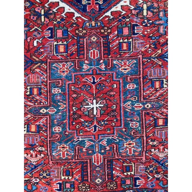 Red Antique Karadja Rug in Wool, 1890s For Sale - Image 8 of 13