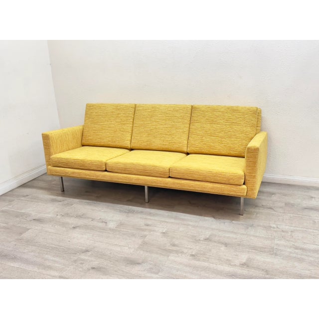 Beautiful mid century modern sofa newly reupholstered, excellent condition.