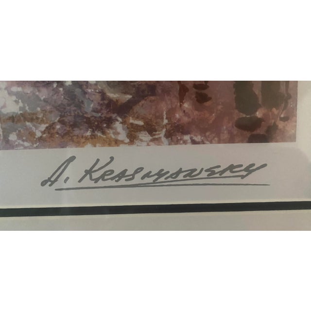 Street of Old Prague, Anatole Krasnyanshy Large Seriolithograph,Framed and Signed in Plate. For Sale - Image 11 of 11