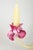 Large Two-Light Art Glass Candlestick with Floral Elements, 1960s For Sale - Image 3 of 7