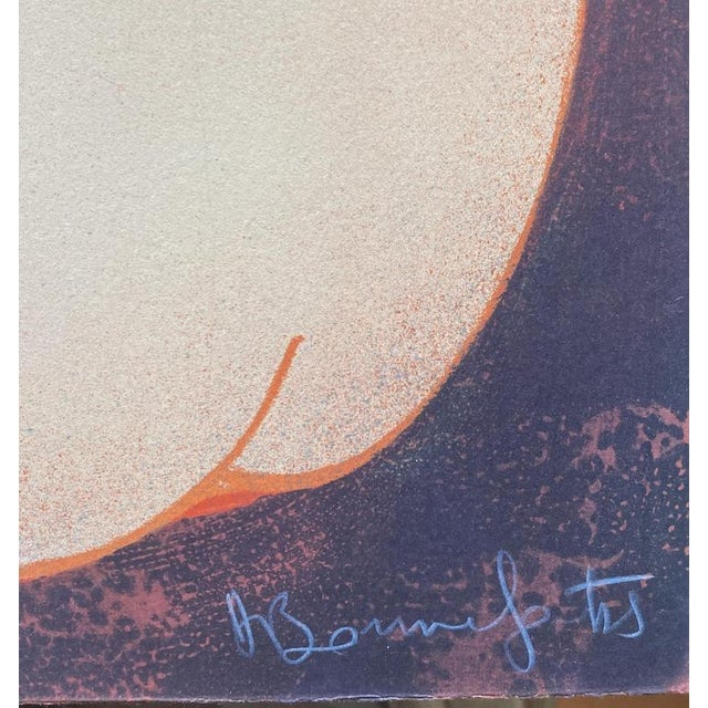 Alain Bonnefoit, Red, Nude, 1979, Signed Lithograph For Sale - Image 4 of 6