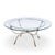 Mid-Century Modern Maison Jansen Mid Century Round Rams Head Glass Top Coffee Table For Sale - Image 3 of 7