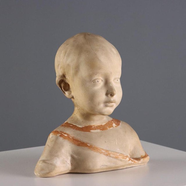 Ceramic Half-Bust of Child For Sale - Image 9 of 9