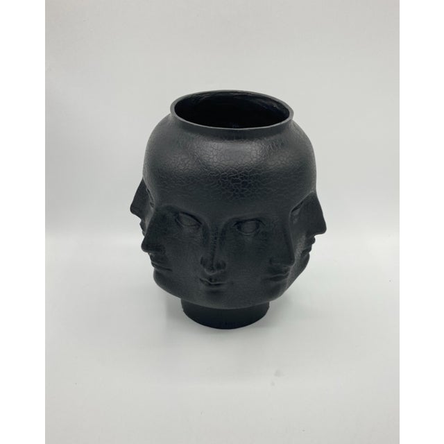 Vitruvian Man Perpetual Faces Dora Maar Style TMS Black Vase For Sale In San Francisco - Image 6 of 6