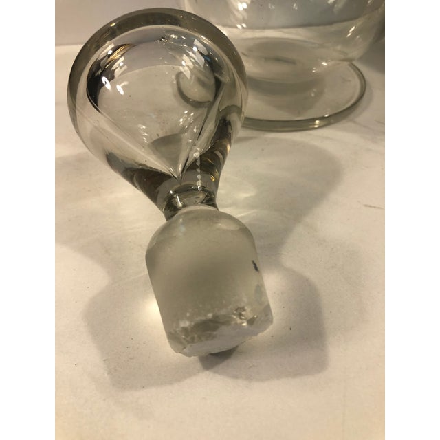 1940s Italian Crystal Decanter With Stopper For Sale - Image 6 of 11