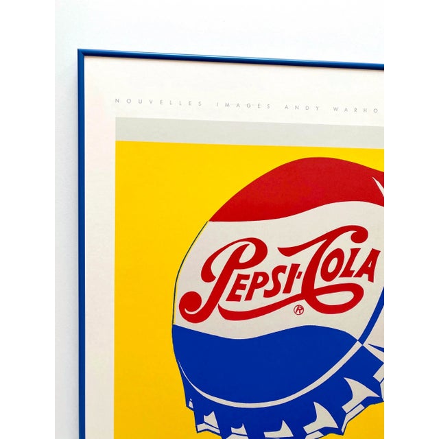 Andy Warhol Andy Warhol Estate Vintage 1990 First Edition Lithograph Print Framed Extra Large Pop Art Poster " Pepsi Cola " 1962 For Sale - Image 4 of 12