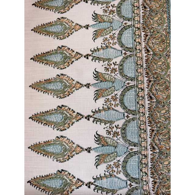 Thibaut Thibaut F936408 Akola Stripe Seaglass and Gold Fabric 17 Yards For Sale - Image 4 of 9