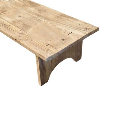 This vintage coffee table is handcrafted from rustic reclaimed wood, giving it a warm, weathered look full of natural...