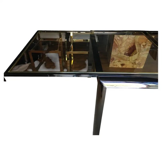 1970s Mid-Century Modern Extendable Dining Table Design Institute America Dia Baughman For Sale - Image 5 of 8
