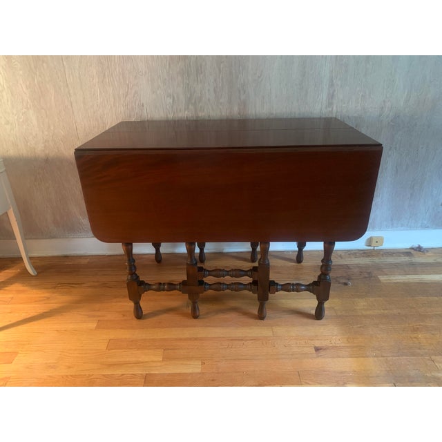 Traditional Vintage Solid Wood Dining Table For Sale - Image 3 of 6