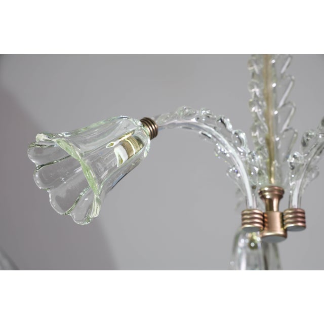 Transparent Charming Art Decò Chandelier by Barovier E Toso, 1940s For Sale - Image 8 of 16