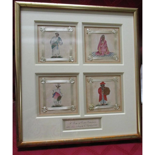1830 Watercolor and Gouache Painted Vignettes of Eastern Entertainers For Sale - Image 12 of 13