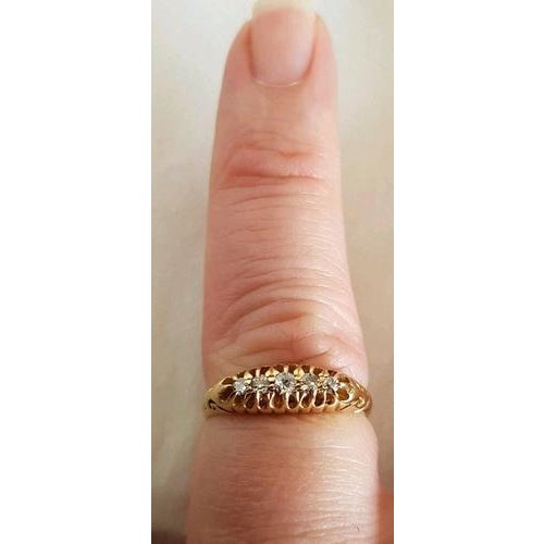 Antique Victorian 18ct Gold Cut Diamond Ring, Birmingham, 1894 For Sale - Image 9 of 14