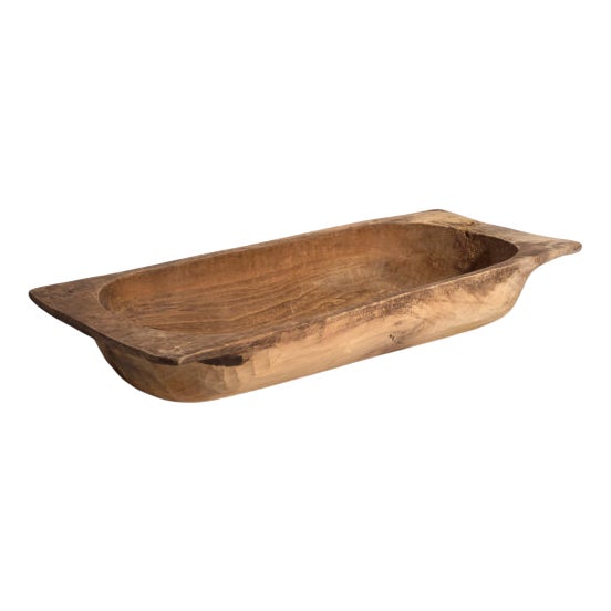 Antique Carved Wooden Bowl For Sale