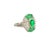 Emerald Diamond Platinum Art-Deco Style Ring, Size 7.5 For Sale - Image 4 of 6