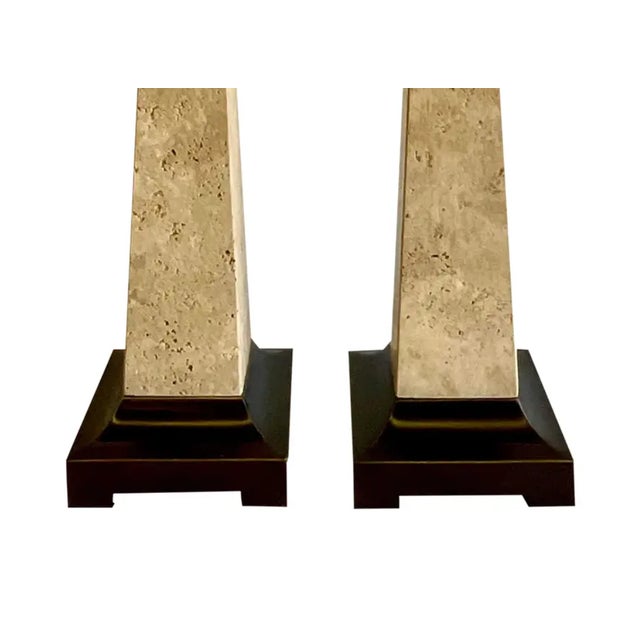 Eggshell Vintage Coastal Coquina Stone Table Lamps - a Pair For Sale - Image 8 of 12