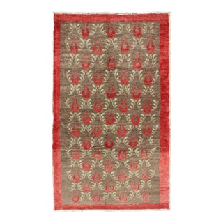 All-Over Latticework Design Vintage Turkish Tulu Rug 3'1 X 5'5 For Sale