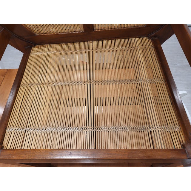 Early 20th Century Colonial Planters Chair Teak*and Bamboo Ratan For Sale - Image 4 of 6
