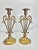 Metal Vintage Brass Harp Candle Holders - a Pair For Sale - Image 7 of 7