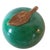Metal Vintage Green Marble Apple Paperweight With Brass Stem For Sale - Image 7 of 10