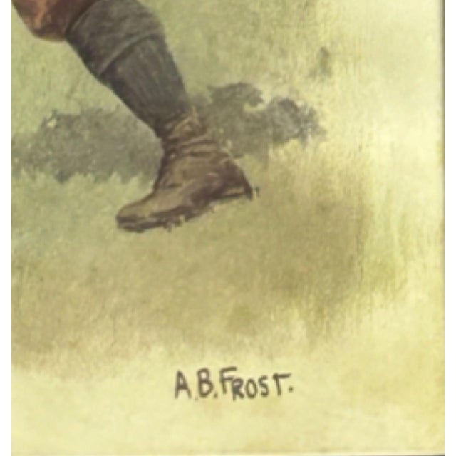 Traditional Vintage a.b. Frost “The Duffer” Golf Print, Framed Sporting Art For Sale - Image 3 of 4