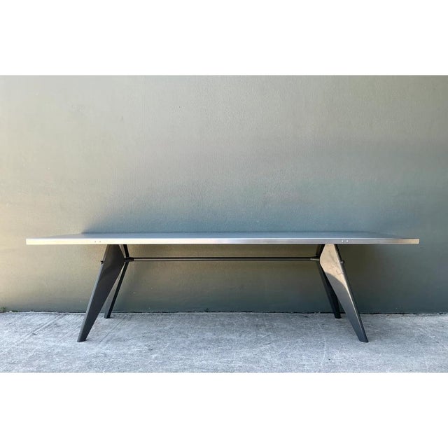 Contemporary Vintage Jean Prouve for Vitra “Gstar Raw” Collectors Edition Dining Table For Sale - Image 3 of 12