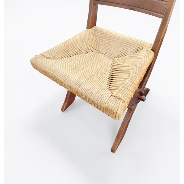 Vintage Scandinavian Brutalist Scissor Dining Chairs in Pine, 1960s, Set of 4 For Sale - Image 12 of 18