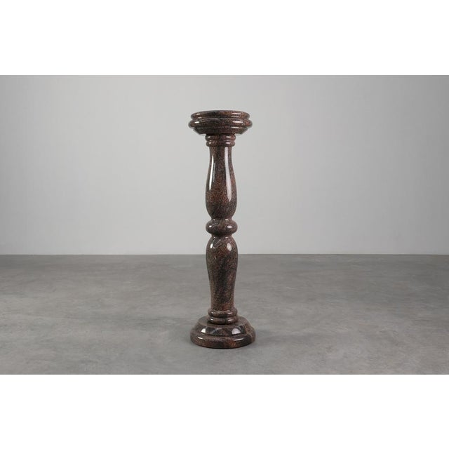 Stone Large Mid-Century Modern Italian Granite Pedestal, 1960s For Sale - Image 7 of 12