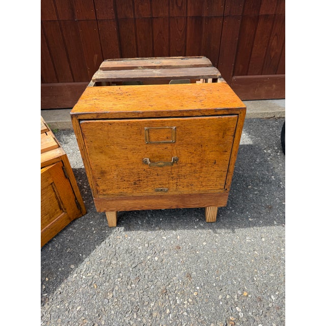 Early 20th Century Library Bureau Quarter-Sawn Oak Modular Filing & Storage Cabinet For Sale - Image 4 of 18