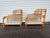 Mid 20th Century Vintage Mid-Century Modern 3-Tier Bamboo & Rattan Side Tables - A Pair For Sale - Image 5 of 9