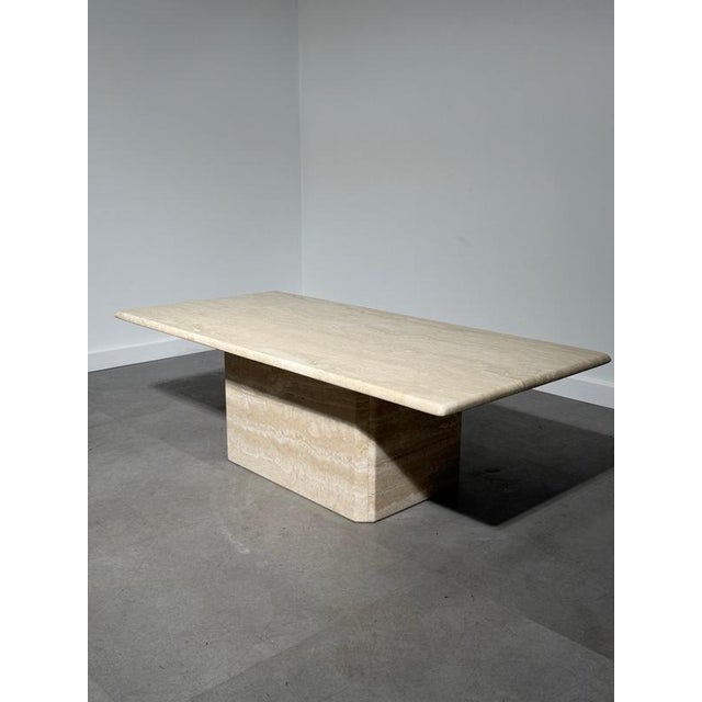 Vintage Travertine Coffee Table For Sale - Image 6 of 6