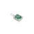 Certified 9.3 Ct Natural Emerald Pendant With Diamond Halo in 925 Silver For Sale - Image 6 of 11