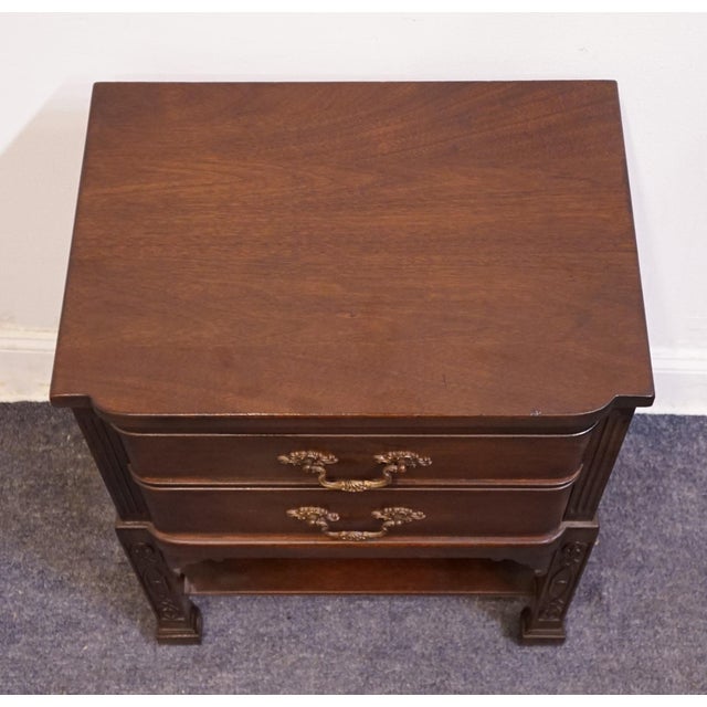 Ritter / Georgetown Galleries Solid Mahogany Traditional Style 21" Two Drawer Nightstand For Sale - Image 11 of 14