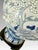 Mid Century Chinese Blue and White Hand Painted Floral Porcelain Table Lamp on Ming Style Rosewood Stand For Sale - Image 11 of 13