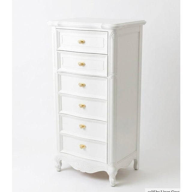 Vintage French Provincial White Lingerie Chest by Lexington Furniture Exhibiting timeless French Provincial lines with a...