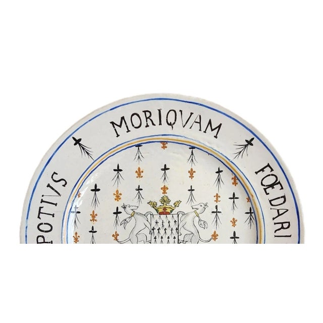19th Century French Faience Plate For Sale In Los Angeles - Image 6 of 9