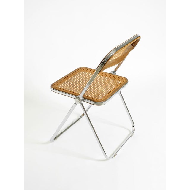 Mid-Century Modern Plia Folding Chair with Vienna Cane by Giancarlo Piretti for Castelli, 1970s For Sale - Image 3 of 18