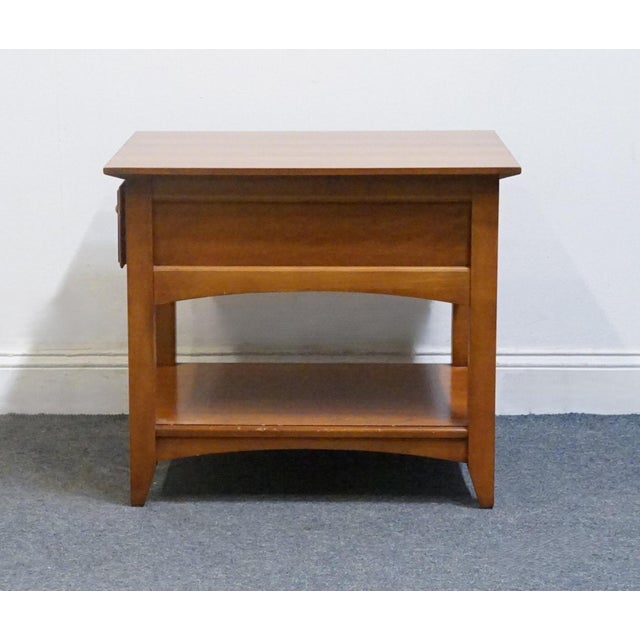 Thomasville Furniture Impressions Bridges Collection Solid Cherry Early American Shaker Style 23" Accent End Table For Sale - Image 11 of 11
