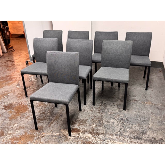 Modern Eq3 Frank Charcoal Dining Chairs, Set of Eight For Sale - Image 3 of 12